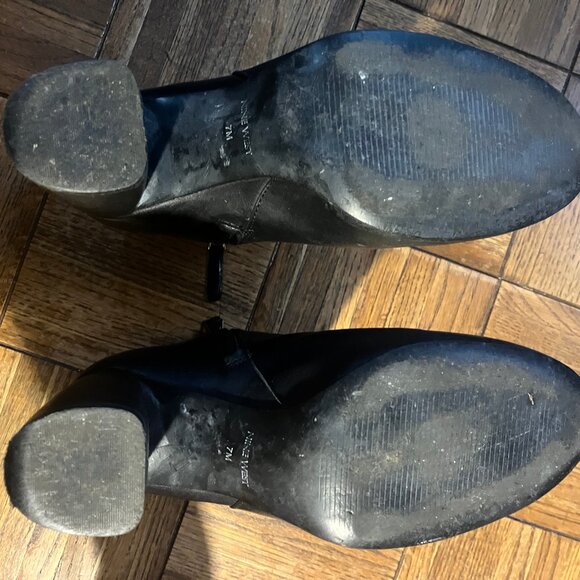 Nine West Black Round Toe Heel Short Boot Size 7 - Picture 8 of 9